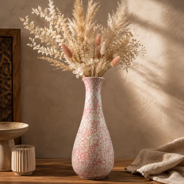 "Amara" Hourglass Ceramic Statement Vase